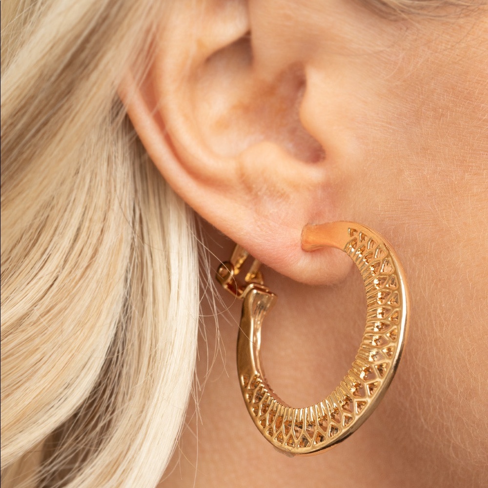 Moon Child Charisma - Gold Clip On Earrings
